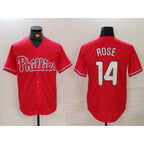 Philadelphia Phillies #14 Pete Rose Red Cool Base Stitched Baseball Jersey