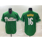 Philadelphia Phillies #16 Brandon Marsh Green 2024 City Connect Stitched Baseball Jersey