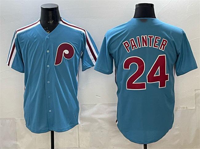 Philadelphia Phillies #24 Andrew Painter Blue Cool Base Stitched Jersey