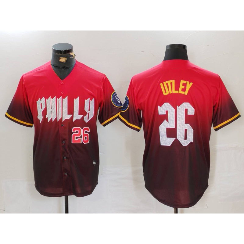Philadelphia Phillies #26 Chase Utley Red 2024 City Connect Limited Stitched Baseball Jersey