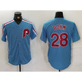 Philadelphia Phillies #28 Alec Bohm Blue Cool Base Stitched Baseball Jersey