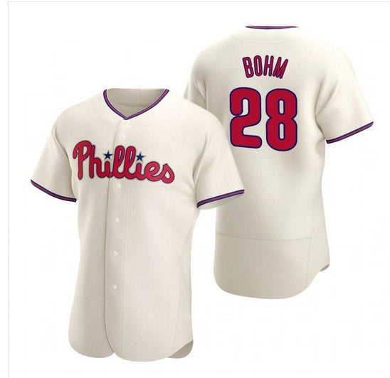 Philadelphia Phillies #28 Alec Bohm Cream Alternate Baseball Jersey