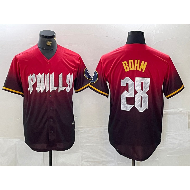Philadelphia Phillies #28 Alec Bohm Red 2024 City Cool Baseball Jersey