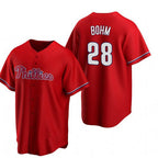 Philadelphia Phillies #28 Alec Bohm Red Alternate stitch Baseball Jersey