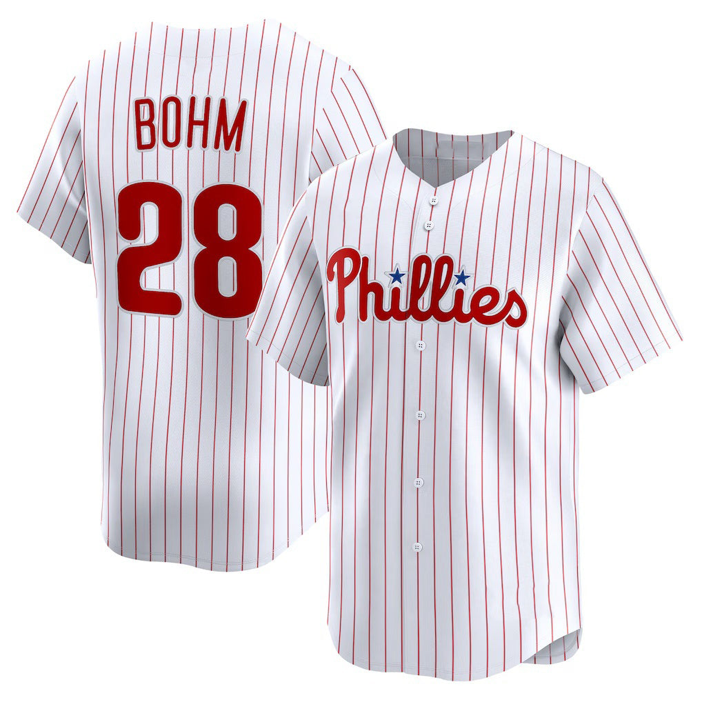 Philadelphia Phillies #28 Alec Bohm White Home Limited Player Baseball Jersey