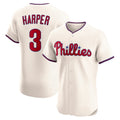 Philadelphia Phillies #3 Bryce Harper Cream Alternate 2 Elite Baseball Jersey