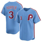 Philadelphia Phillies #3 Bryce Harper Light Blue Alternate Limited Player Baseball Jersey