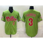 Philadelphia Phillies #3 Bryce Harper Light Green Phanatic Limited Stitched Baseball Jersey