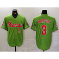 Philadelphia Phillies #3 Bryce Harper Number Green With Patch Stitched Cool Baseball Jersey