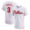 Philadelphia Phillies #3 Bryce Harper White Home Elite Baseball Jersey