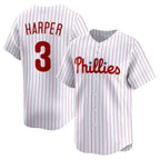 Philadelphia Phillies #3 Bryce Harper White Home Limited Player Baseball Jersey