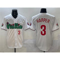 Philadelphia Phillies #3 Bryce Harper White Phanatic Limited Stitched Baseball Jersey