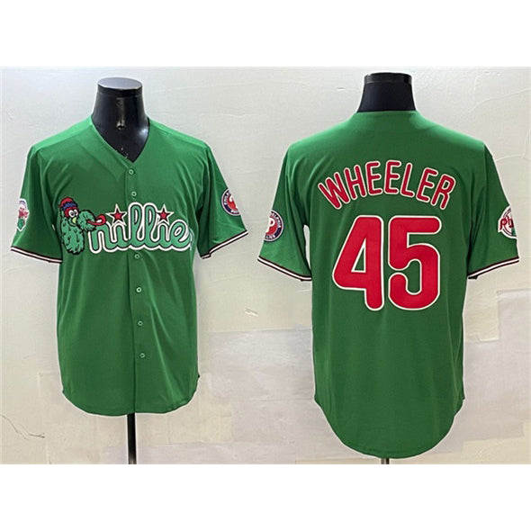 Philadelphia Phillies #45 Zack Wheeler Green Phanatic Limited Stitched Baseball Jersey