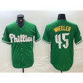 Philadelphia Phillies #45 Zack Wheeler Kelly Green Cool Baseball Jersey