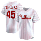 Philadelphia Phillies #45 Zack Wheeler White Home Limited Player Baseball Jersey