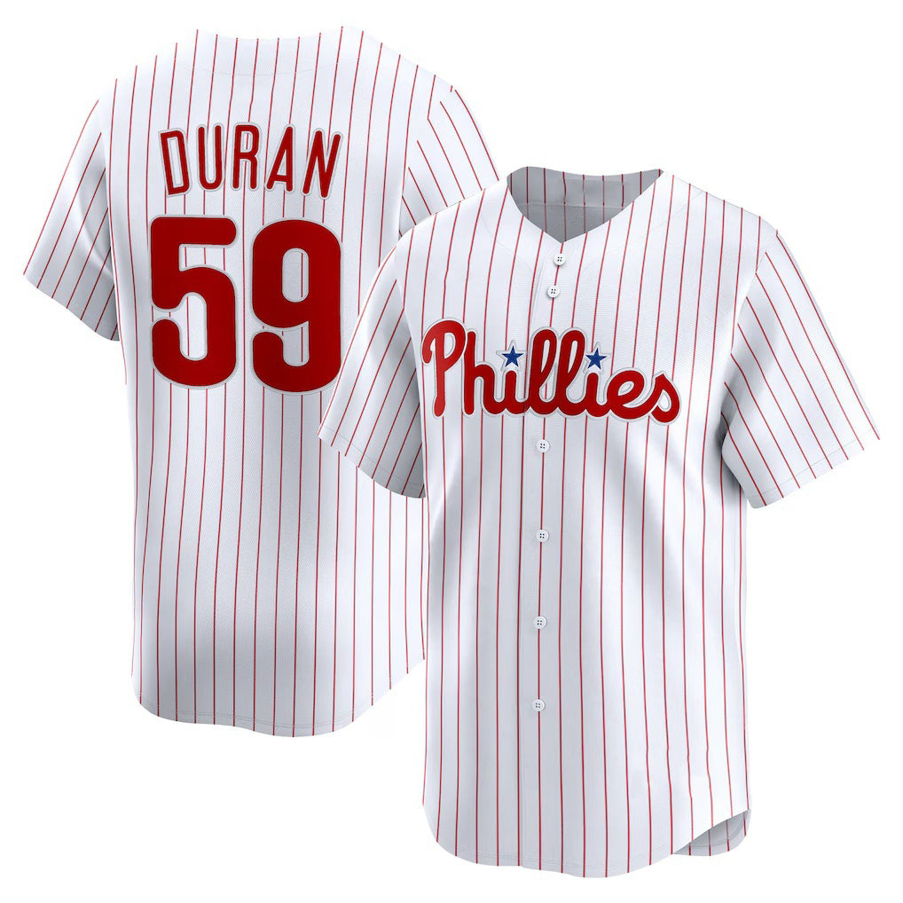 Philadelphia Phillies #59 Jhoan Duran White Home Limited Player Baseball Jersey