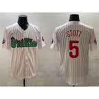 Philadelphia Phillies #5 Bryson Stott White Phanatic Cool Base Stitched Baseball Jersey