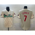 Philadelphia Phillies #7 Trea Turner Cream Phanatic Limited Stitched Baseball Jersey