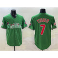 Philadelphia Phillies #7 Trea Turner Green Phanatic Limited Stitched Baseball Jersey
