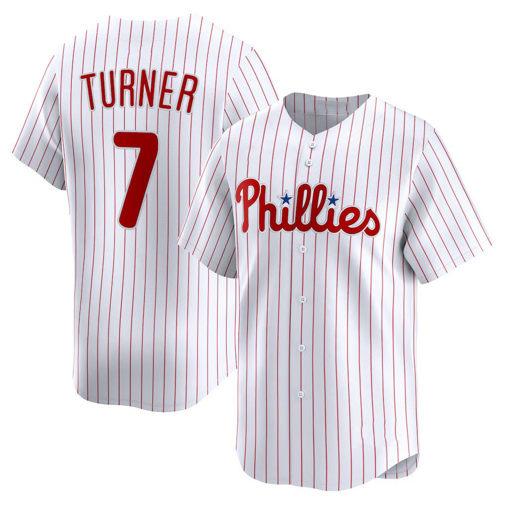Philadelphia Phillies #7 Trea Turner White Home Limited Player Baseball Jersey