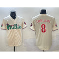 Philadelphia Phillies #8 Nick Castellanos Cream Phanatic Limited Stitched Baseball Jersey