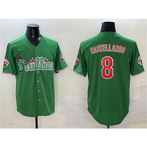 Philadelphia Phillies #8 Nick Castellanos Green Phanatic Limited Stitched Baseball Jersey