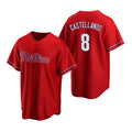 Philadelphia Phillies #8 Nick Castellanos Red Cool Base Stitched Baseball Jersey
