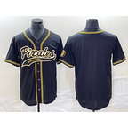 Pittsburgh Pirates Blank Black Cool Base Stitched Baseball Jersey