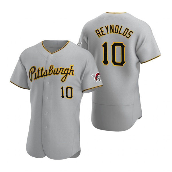 Pittsburgh Pirates #10 Bryan Reynolds Gray Road Flex Baseball Jersey
