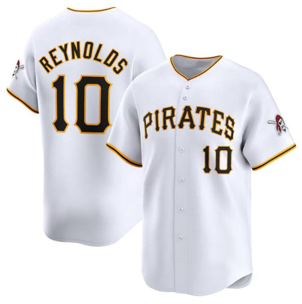 Pittsburgh Pirates #10 Bryan Reynolds White Home Limited Baseball Stitched Baseball Jersey