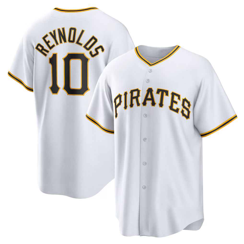 Pittsburgh Pirates #10 Bryan Reynolds White Replica Player Baseball Jersey