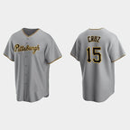 Pittsburgh Pirates #15 Oneil Cruz Gray Road Cool Baseball Jersey