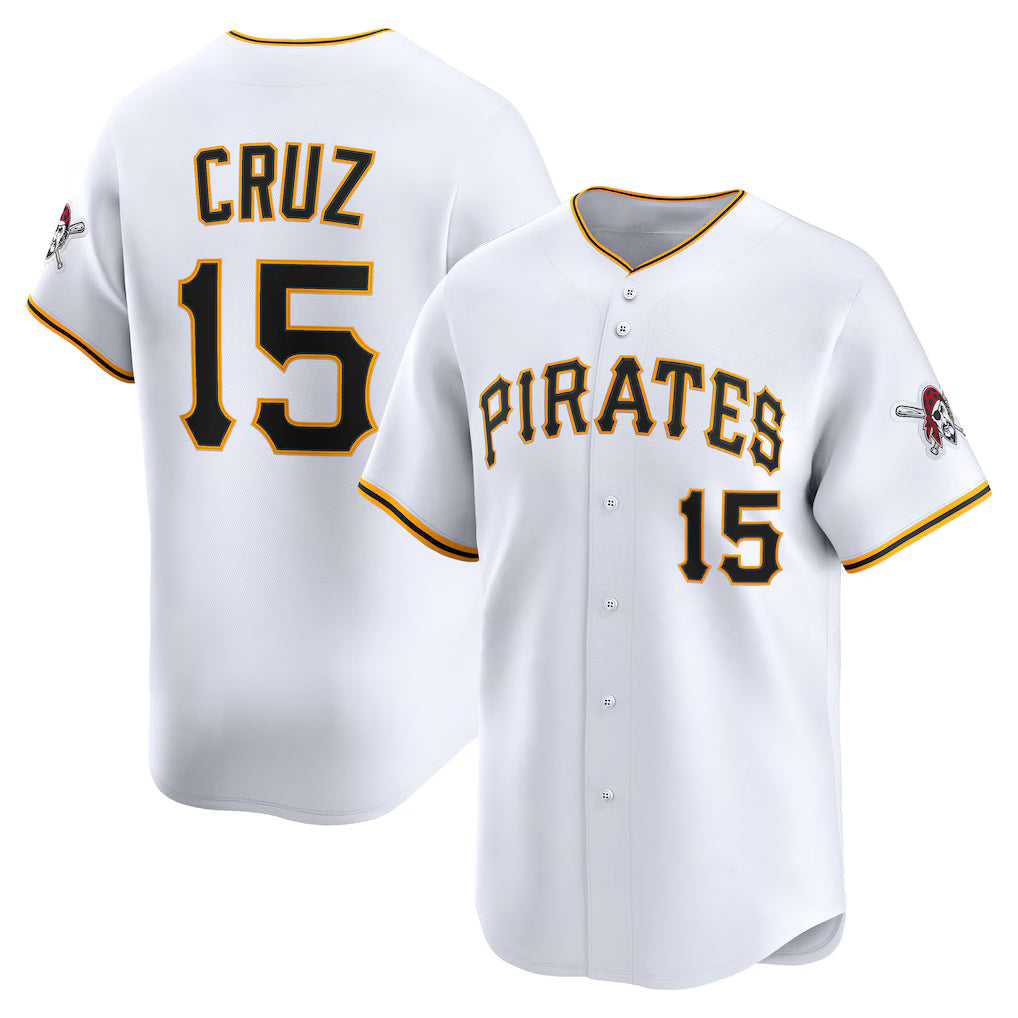 Pittsburgh Pirates #15 Oneil Cruz White Home Limited Player Baseball Jersey