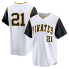 Pittsburgh Pirates #21 Roberto Clemente White Cooperstown Collection Limited Baseball Jersey