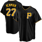 Pittsburgh Pirates #27 Kevin Newman Black Cool Base Stitched Baseball Jersey