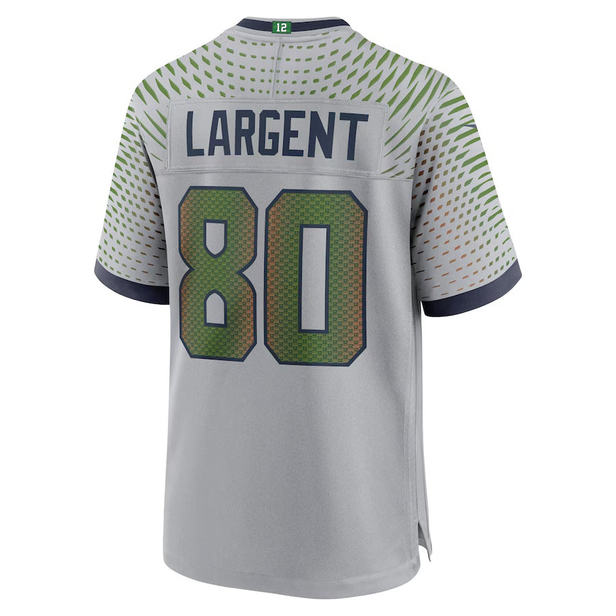 S.Seahawks #80 Steve Largent 2025 Rivalries Collection Retired Player Game Jersey - Wolf Gray
