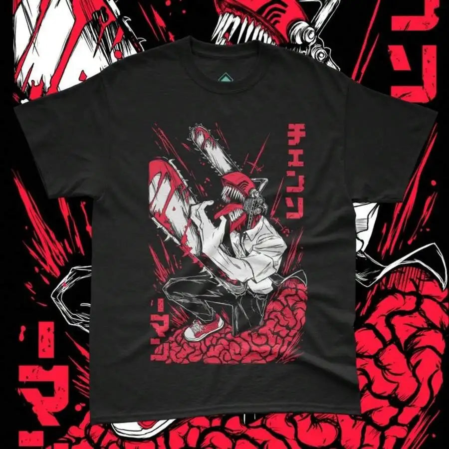 Chainsaws Man Anime Style Graphic Tee for Men and Women