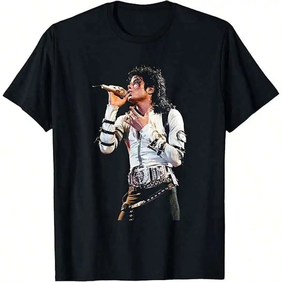 Men's Fashion Printed Loose Fit Short Sleeve T-Shirt BREATHABLE COOL SUMMER Michael Jacksons UniSexs