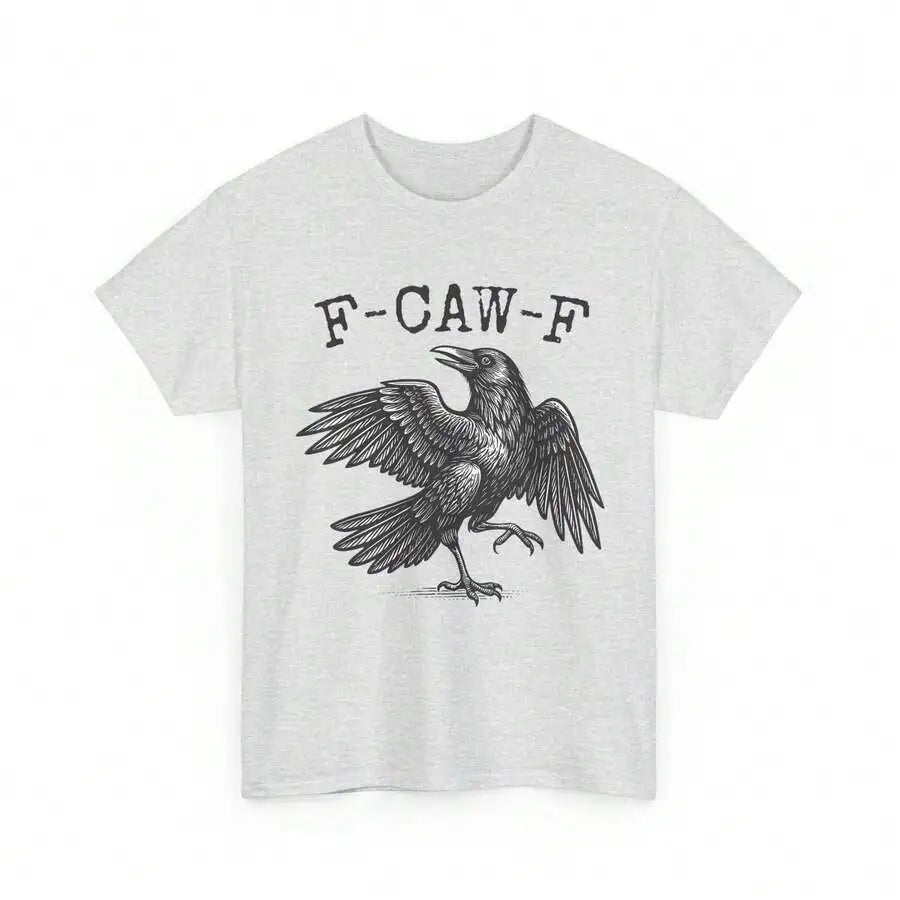 Black Crow Cawing Fun Graphic Tee for Women and Men