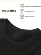 Pure Cotton Short-Sleeve T-Shirt | Black And White Style Designs For Men & Women, Fashionable Unisex Look