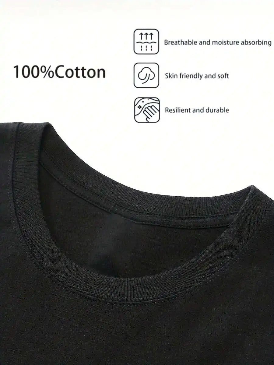 Pure Cotton Short-Sleeve T-Shirt | Black And White Style Designs For Men & Women, Fashionable Unisex Look