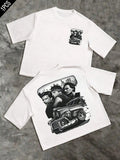 Men's Lowrider Classic Car Double Sided T Shirt Streetwear Vintage Graphic Men Clothes Retro Gangsta