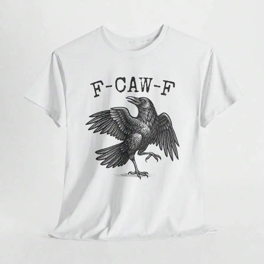 Black Crow Cawing Fun Graphic Tee for Women and Men