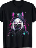 Casual Short-Sleeve Crew Neck T-Shirt With Graphic Print, Perfect For Summer And Spring, Designed For Women 2026 New Style