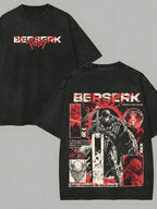 This 230g Washed Cotton T-Shirt, Inspired By The Berserker Pattern From Popular Japanese Anime