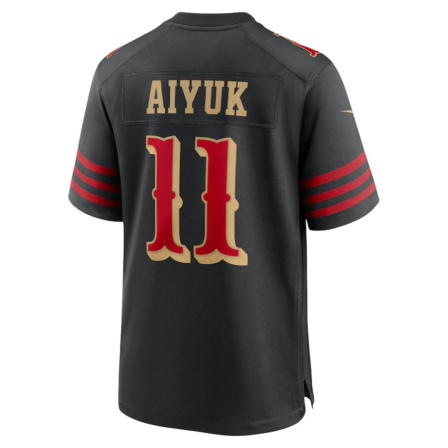 SF.49ers #11 Brandon Aiyuk 2025 Rivalries Collection Game Jersey - Black