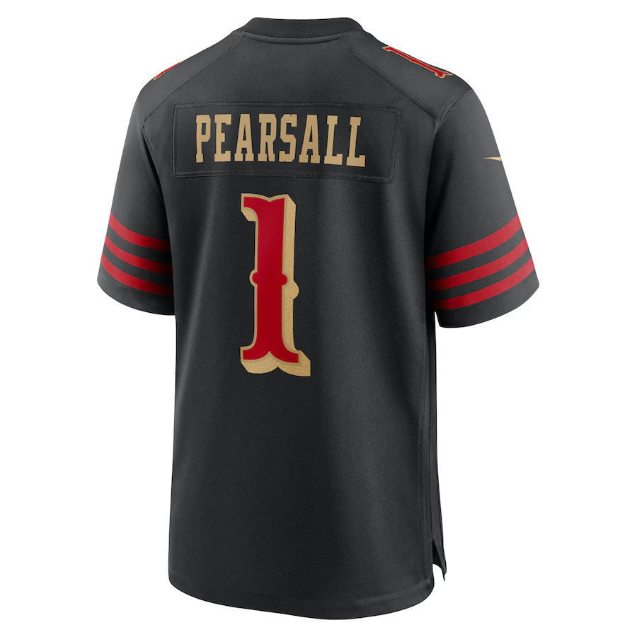 SF.49ers #1 Ricky Pearsall 2025 Rivalries Collection Game Jersey - Black