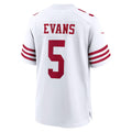 SF.49ers #5 Mike Evans White Game Stitched Football American Jersey