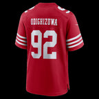 SF.49ers #92 Osa Odighizuwa Scarlet Team Game Jersey