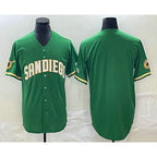 San Diego Padres Blank Green Cool Base Stitched Baseball Jersey